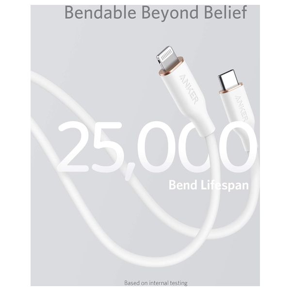  Anker PowerLine III Flow - USB-C to Lightning Cable - 0.9m - White 