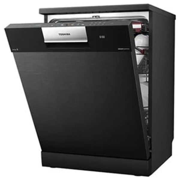  غسالة صحون توشيبا  - سعة 16 مكان - 10 برامج - DW-16F1MEBS-IQ - أسود 