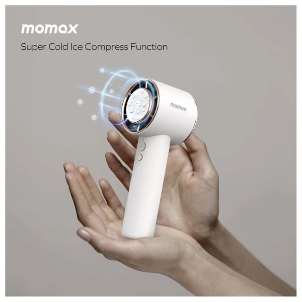  مروحة موماكس ألترا فريز المحمولة - تبريد قوي - تصميم محمول - أبيض 