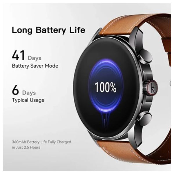  ساعة ذكية كيسليكت Balancer - شاشة اموليد 1.43-انج - سعة البطارية 360 مللي امبير - بني 