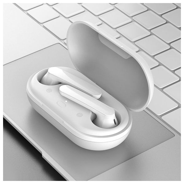 Powerology - Bluetooth Headphone In Ear - Playback Time Up to 16 hours total - White