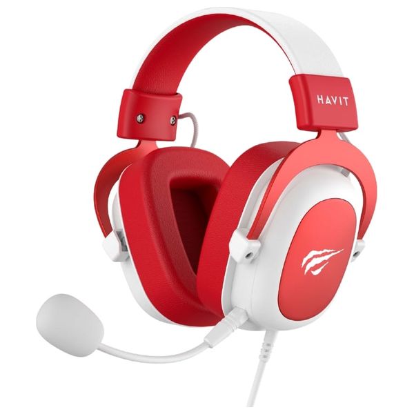 Havit Gaming Wired Headphone H2002d - Connection 3.5mm - Built-in Microphone for Clear Communication - Cable Length 2 meters - Red 