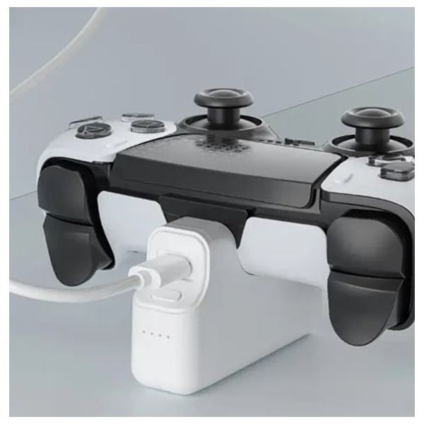  بطارية وحدة تحكم الألعاب PS5 Edge من بورودو - 3400 مللي امبير - ابيض 