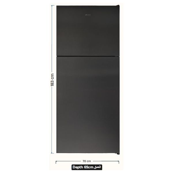 ILK DV439GLBX - Conventional Refrigerator - 16ft - Less Frost - Light Inside - Black