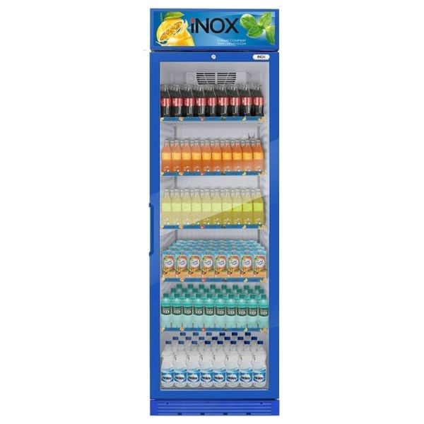 Inox Showcase Chiller - 13ft - Tempered double glass door - Blue