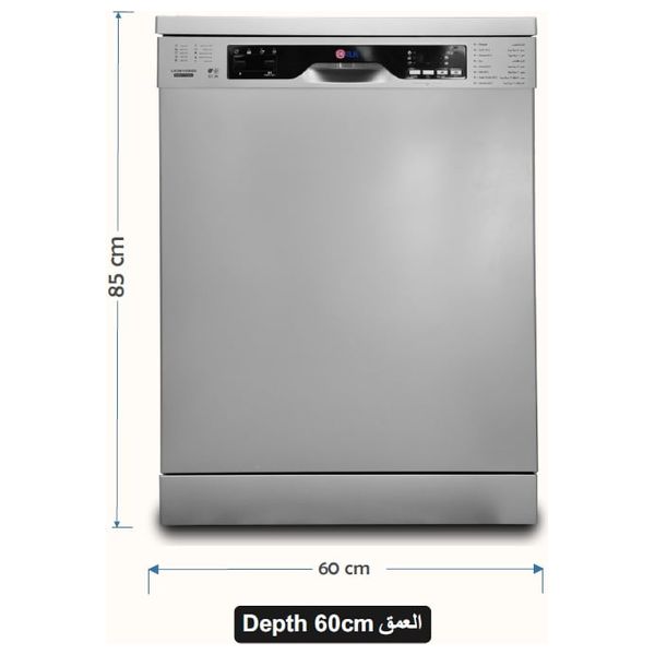 ILK V1508SB - Dishwasher - 8 programs - LED display - Silver