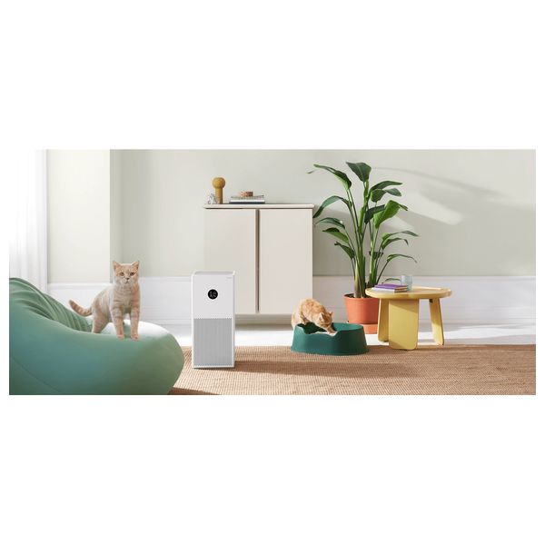  جهاز تنقية الهواء الذكي 4 لايت شاومي - تنقية الهواء المنزلي - تغطية 25-43 مترًا مربعًا، ضوضاء منخفضة 33.4 ديسيبل (أ)، ترشيح ثلاثي الطبقات - أبيض 