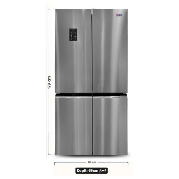 ILK V620SS - French Door Refrigerator - Electronic Control - High Quality Inverter Compressor - Gray