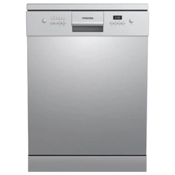 غسالة صحون توشيبا  - سعة 14 مكان - 8 برامج - DW-14F7MESS-IQ - سلفر 