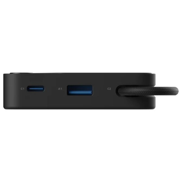  Momax Power X Power Bank - Built-In USB-C Cable - 20000mAh - Black 
