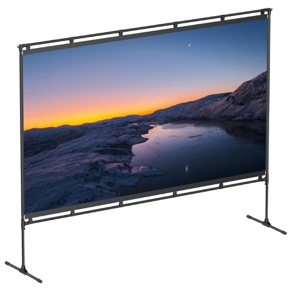 Anker Nebula Outdoor Projector Screen with Stand - 100-Inch - Quick and easy setup - Black