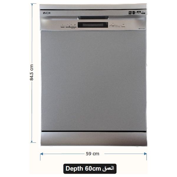 Inox M1408S - Dishwasher - 8 Programs - LED Display - Silver