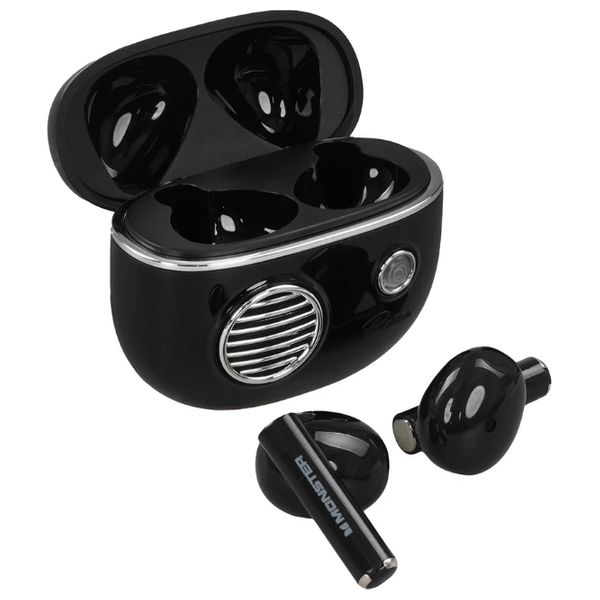 Monster N-Lite 213 Wireless Earbuds - Clear Sound - Water Resistant IPX3 rating - Portable Design - Black