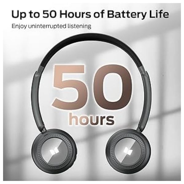 Monster N-Tune MINI 01 Wireless On-Ear Headphones - Long Battery Life Up to 50 hours of uninterrupted music and calls - Stylish Design - Black