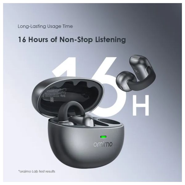 Oraimo OPN-372N – Bluetooth Headphone In Ear -  Up to 16 hours Play Time - Environmental Noise Cancellation - Gray