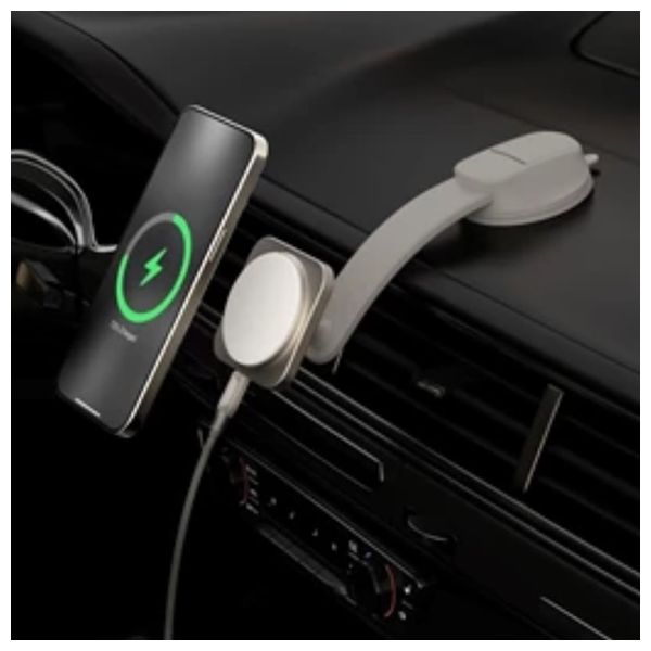  Momax Q2.Mag MountQi2 - Magnetic Wireless Charging Car Mount - 15W - White 