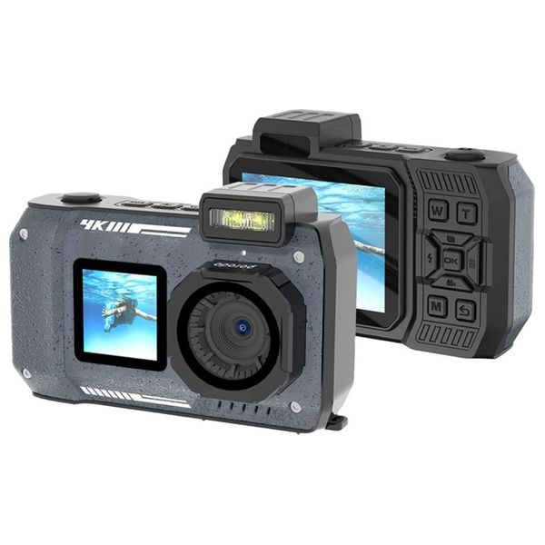  Porodo - Digital Camera - Dual screens make capturing selfies and framing shots easier - Waterproof build - Perfect for both still photography and action footage - Black 