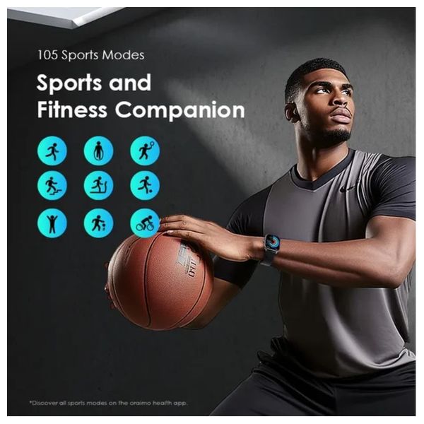 Oraimo OSW-505  Watch 5 Smartwatch - Water Resistant - Sports Mode - Black