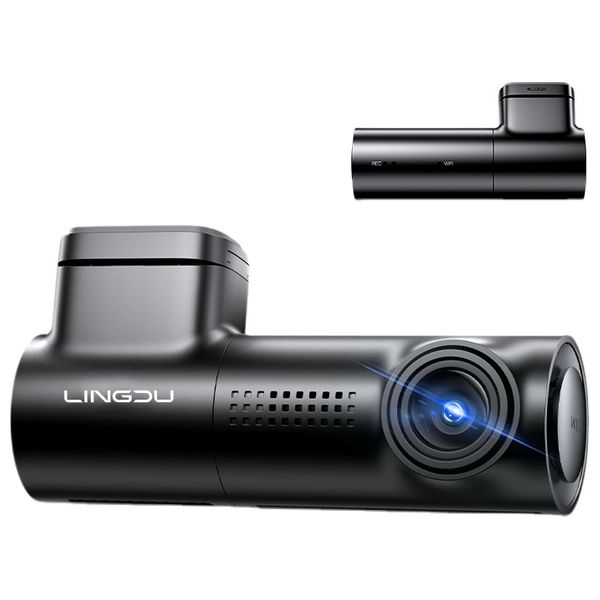 Lingdu D08 - Dash Cam - 1296P Resolution - Wi-Fi 6 built-in - Black