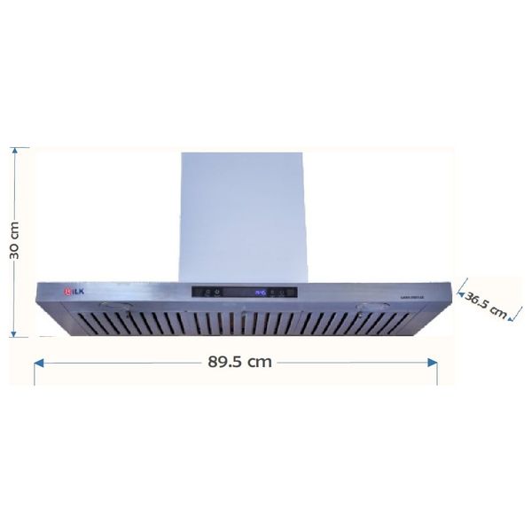 ILK E90T1SS - Cooker Hood - 3 Levels Speeds - Digital Display - Steel