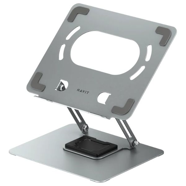 Havit ST7411 Laptop Stand - Aluminum Alloy Build - Anti-Slip Silicone Pads - Supports Laptops up to 15.6 inches - Silver