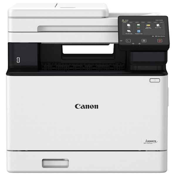  Canon i-SENSYS MF752Cdw - Colour Laser Printer - 3-in-1 - Wireless, Wi-Fi, PC Connected & Network - A4 Print, Copy, Scan - White 