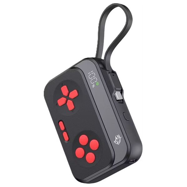  شاحن محمول بورودو مع كيبل يو اس بي سي  PDX549-BKRD - بطارية 10000 مللي امبير - بقدرة 20 واط - اسود و احمر 