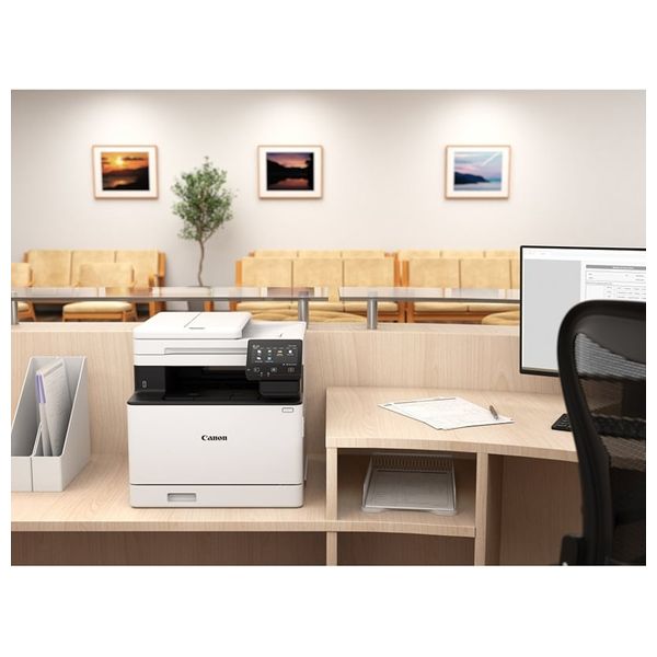  Canon i-SENSYS MF752Cdw - Colour Laser Printer - 3-in-1 - Wireless, Wi-Fi, PC Connected & Network - A4 Print, Copy, Scan - White 