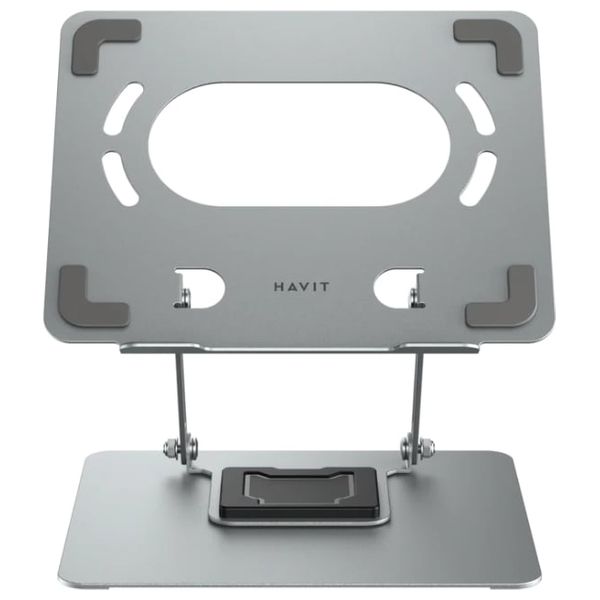 Havit ST7411 Laptop Stand - Aluminum Alloy Build - Anti-Slip Silicone Pads - Supports Laptops up to 15.6 inches - Silver