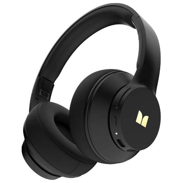 Monster Mission 100 Wireless Headphones - AI-Powered Noise - Long Battery Life Up to 40 hours of continuous use - Black
