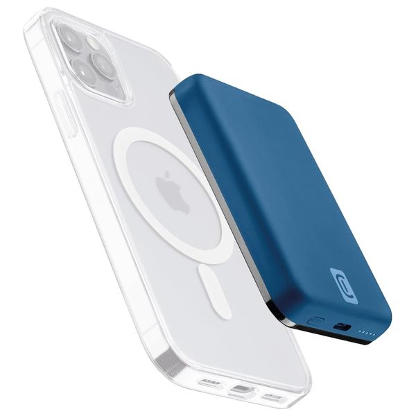 Cellularline 3992 -  Wireless Power Bank - 5000mAh - 7.5W - Blue