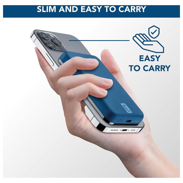 Cellularline 3992 -  Wireless Power Bank - 5000mAh - 7.5W - Blue
