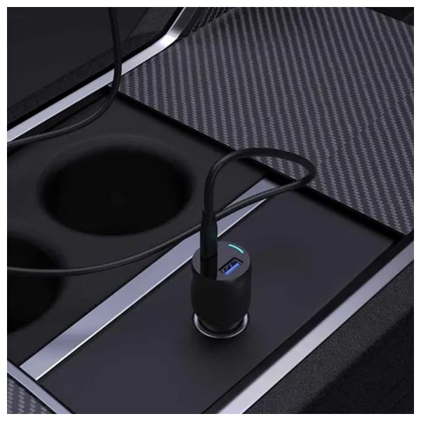 Powerology  - Car Charger - 65W - Dual-Port - Black