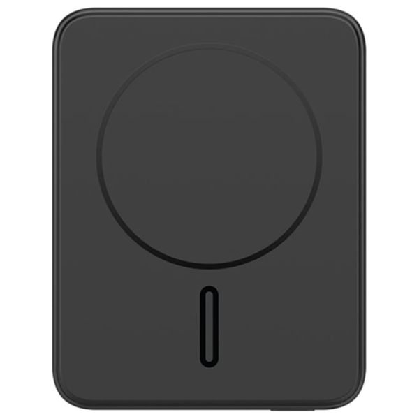  شاحن محمول موماكس كيو ماج مينيمال مغناطيسي - 5000 مللي أمبير/ساعة - لاسلكي سريع - ملحق مغناطيسي قوي - أسود 