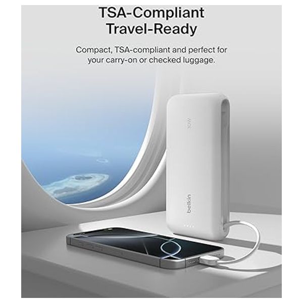 Belkin 2572 - Power bank - 20000mAh - Fast Charging 30W - White