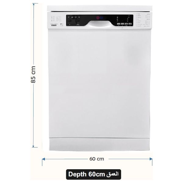 ILK V1508WB - Dishwasher - 8 programs - LED display - White