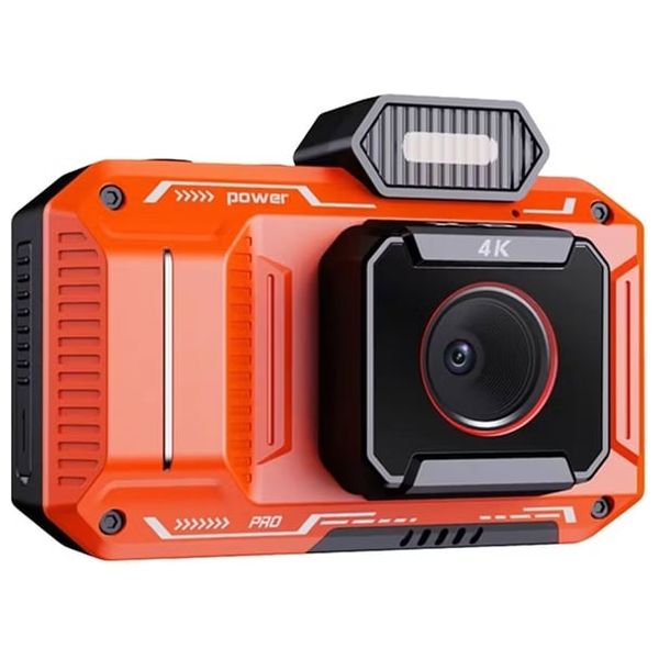  كاميرا فيديو رقمية متقدمة  بورودو - التقط صورًا ومقاطع فيديو عالية الجودة بكل سهولة - لقطات سلسة ومستقرة بفضل التثبيت - برتقالي 