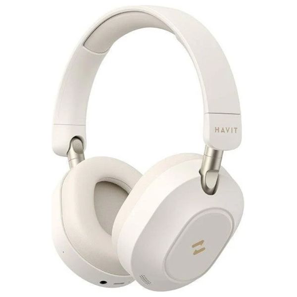 Havit H668BT - Bluetooth Headphone Over Ear - 50 hours Playback Time - Active Noise Cancellation -  Beige
