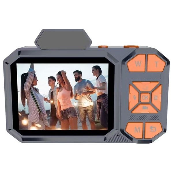  كاميرا فيديو رقمية متقدمة  بورودو - التقط صورًا ومقاطع فيديو عالية الجودة بكل سهولة - لقطات سلسة ومستقرة بفضل التثبيت - برتقالي 