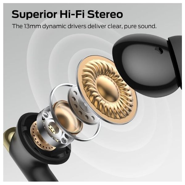 Monster N-Lite 211 Wireless Earbuds - Long Battery Life Up to 36 hours with the charging case - Water & Sweat Resistant IPX5 - Black