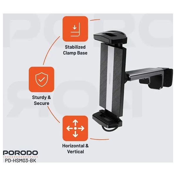  حامل هاتف و تابلت بورودو قابل للتعديل - راحة بدون استخدام اليدين للإنتاجية والترفيه - أسود 