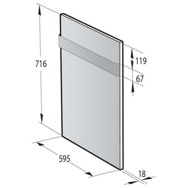 Gorenje DFD720ORAB - Dishwasher decor panel - Glass - Black