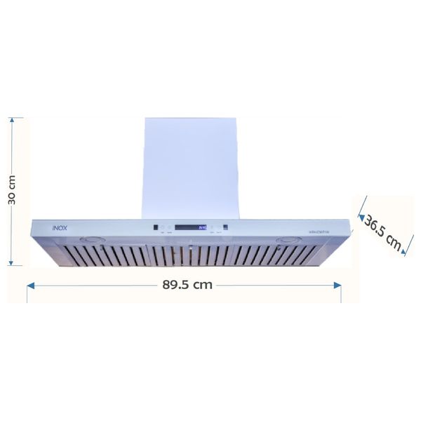 Inox E90T1W - Cooker Hood - 3 Levels Speeds - Digital Display - White
