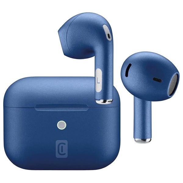 Cellularline 4534 - Bluetooth Headphone In Ear - Environmental Noise Cancellation - Blue