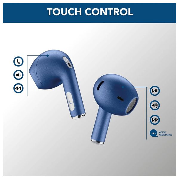 Cellularline 4534 - Bluetooth Headphone In Ear - Environmental Noise Cancellation - Blue