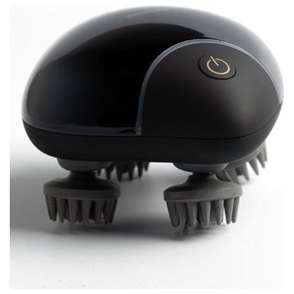  جهاز تدليك فروة الرأس بورودو - مدة العمل تصل إلى 3 ساعات - يحفز تدفق الدم في فروة الرأس - أسود 