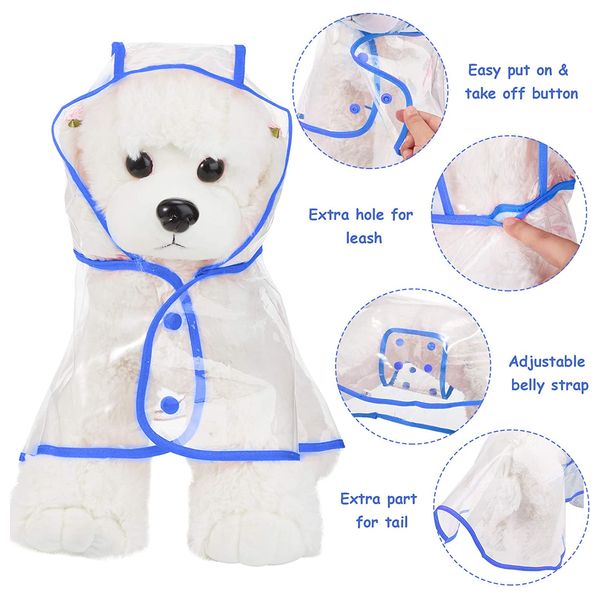  Waterproof Dog Raincoat - Clear 