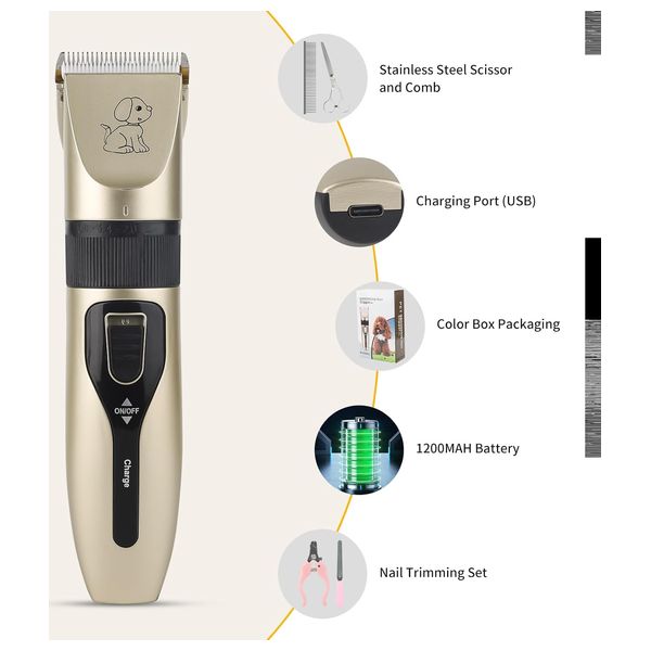 ماكينة قص شعر الحيوانات الأليفة - اسود