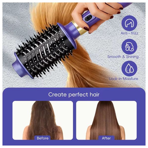  انزو وان ستيب جهاز التصفيف والنفخ المتكامل - فولتية مزدوجة - ازرق 