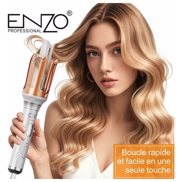  انزو جهاز تجعيد الشعر الأوتوماتيكي آي-كرل بلمسة واحدة - 25 مم - أبيض تيتانيوم 